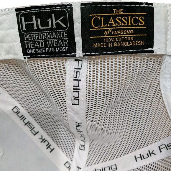 HUK Men's Mesh Trucker Snapback Anti-Glare Fishing Hat Tide Change-The Edge - Picture 5 of 6